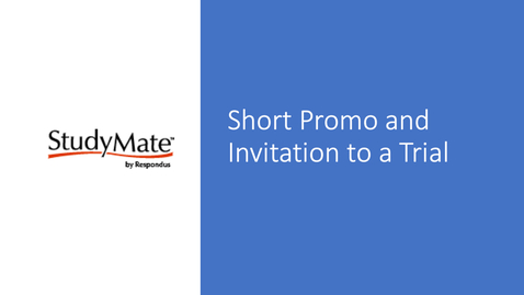 Thumbnail for Study Mate Promo
