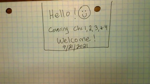 Thumbnail for Chapter 1 and 2 Overview