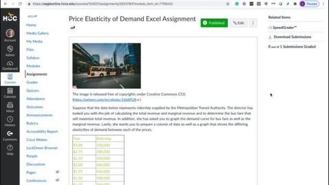 Thumbnail for entry Elasticity of Demand Excel Assignment Video