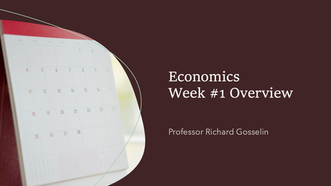 Thumbnail for Economics Fall 2021 Week #1