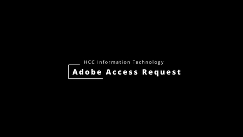 Thumbnail for Adobe Access Request