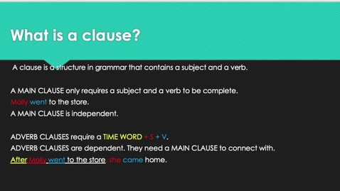 Thumbnail for L3 Past Tense Video 3 (Time Clauses) - Quiz