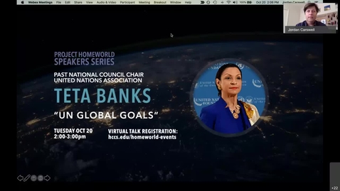 Thumbnail for entry Project Homeworld Speaker Series: &quot;The Global Goals,&quot; The Honorable Teta V. Banks, UNA-USA