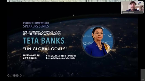 Thumbnail for Project Homeworld Speaker Series: &quot;The Global Goals,&quot; The Honorable Teta V. Banks, UNA-USA
