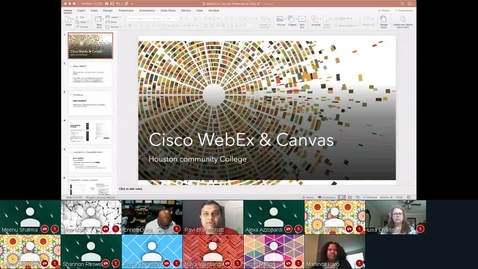 Thumbnail for entry WebEX on Canvas - 25 Mar 2020 - Faculty Video Lounge.mp4