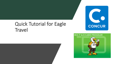 Thumbnail for entry Eagle Travel &amp; Expense - Quick Tutorial