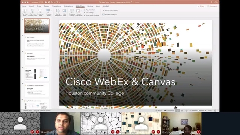 Thumbnail for entry WebEx on Canvas - 24 Mar 2020 - Faculty Video Lounge.mp4