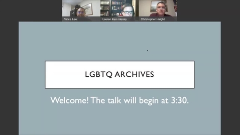 Thumbnail for entry HCC Speakers Series LGBTQ Archives featuring Vincent Lee, archivist and Dr. Christopher Haight, historian-20211103 2029-1.mp4