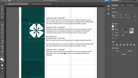 Thumbnail for entry ACS - InDesign Resume PT4