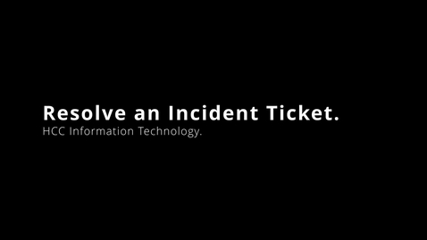 Thumbnail for Resolve an Incident
