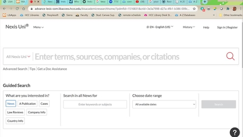 Thumbnail for Nexis Uni Business Searching
