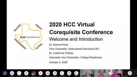 Thumbnail for Keynote: 2020 HCC Virtual Corequisite Conference_ Welcome and Introduction