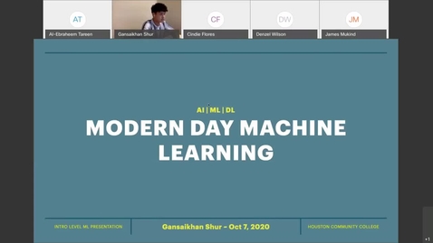 Thumbnail for entry Modern Day Machine Learning - Gansaikhan Shur