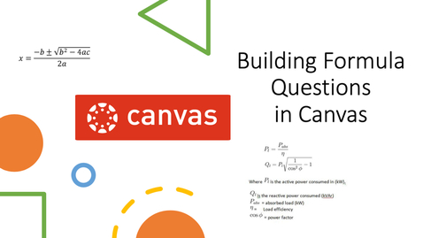 Thumbnail for entry Building Formula Questions in Canvas