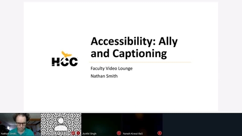 Thumbnail for Faculty Video Lounge -- Accessibility in Ally and Kaltura Captioning