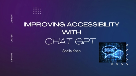 Thumbnail for CTLE Coffee Corner - Improving Accessibility with ChatGPT