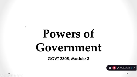 Thumbnail for Powers of Government, September 2020