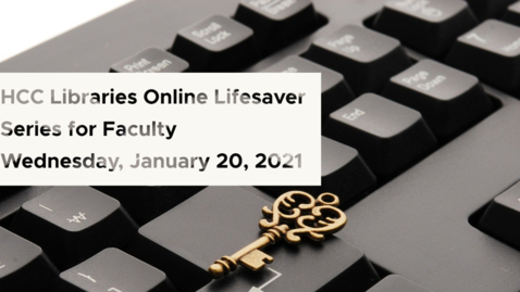 Thumbnail for entry Resources from the Library: Library Lifesaver Series