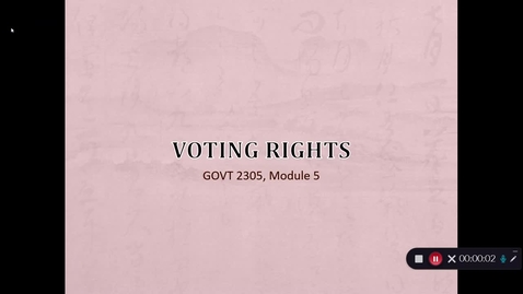 Thumbnail for entry Voting Rights, September 2020