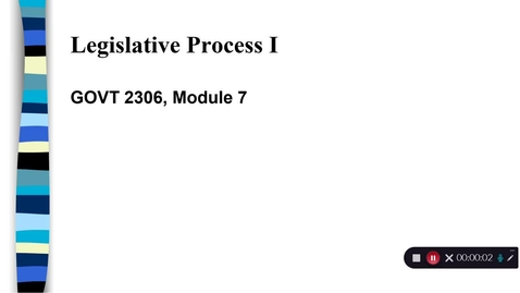 Thumbnail for entry Legislative Process I, February 2021