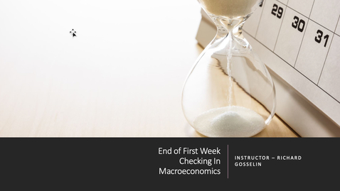 Thumbnail for End of First Week - Checking In - Macro