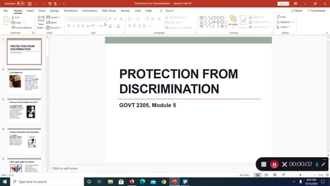 Thumbnail for entry Protection from Discrimination, Sept. 2020