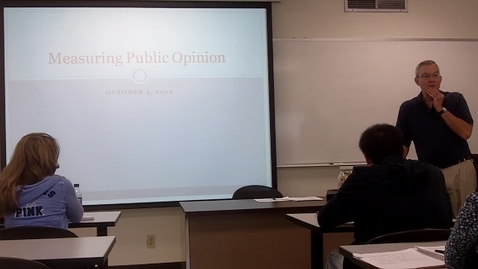 Thumbnail for Measuring Public Opinion: Professor Tannahill's Lecture of October 4, 2012