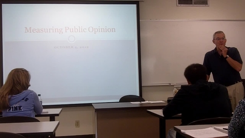 Thumbnail for entry Measuring Public Opinion: Professor Tannahill's Lecture of October 4, 2012