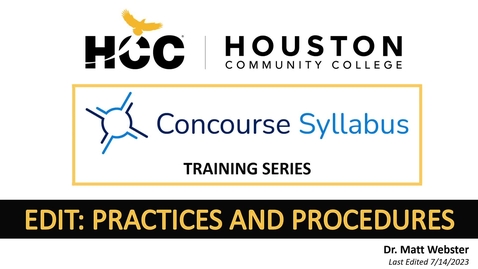 Thumbnail for 12 - Practices and Procedures