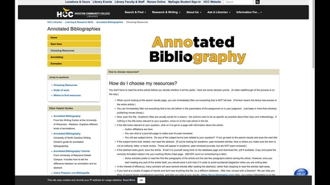 Thumbnail for (Gale) Finding Sources for Your Annotated Bibliography