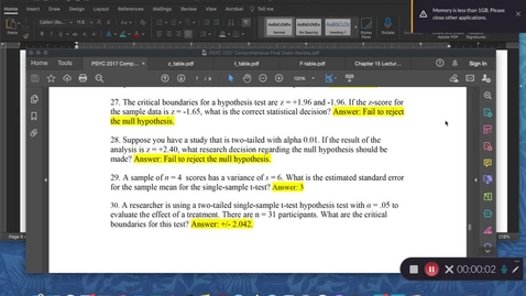 Thumbnail for Final Exam Review Questions 27-38, Covering Chs 8-15