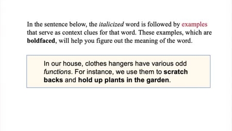 Thumbnail for Vocabulary in Context 2