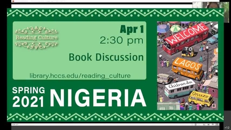 Thumbnail for Reading Culture Book Discussion, April 1, 2021