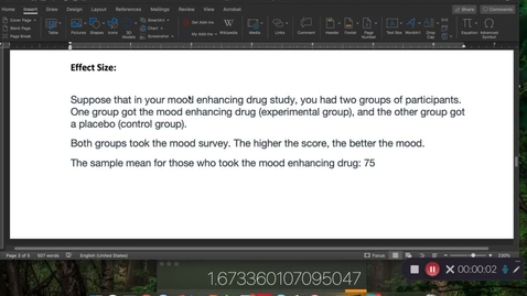 Thumbnail for Effect Size for the Independent Measures t-Test