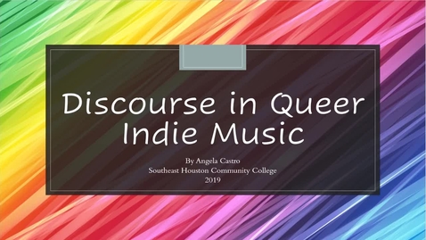 Thumbnail for entry Discourse in Queer Indie Music