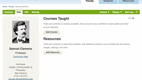 Thumbnail for Adding a Course and Syllabus