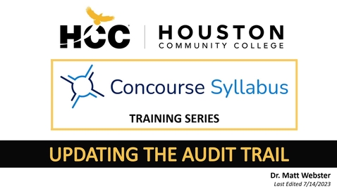 Thumbnail for 16 - Audit Trail