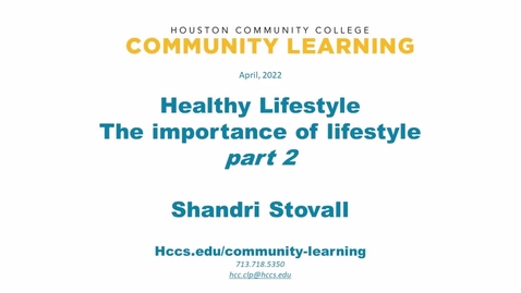 Thumbnail for Healthy Lifestyle - Part 2/3