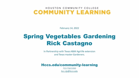 Thumbnail for Spring Vegetables Gardening - February 2022