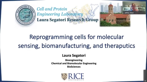 Thumbnail for entry Dr. Laura Segatori, Associate Professor of Bioengineering, Chemical and Molecular Biology &amp; BioSciences, Rice Un-20201204 1956-1