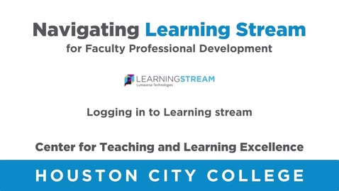 Thumbnail for How to Log in to Learning Stream