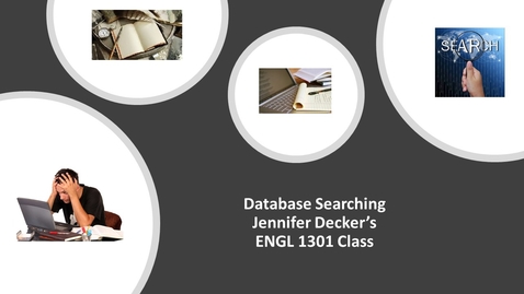 Thumbnail for entry Prof. Jennifer Decker's_ENGL 1301