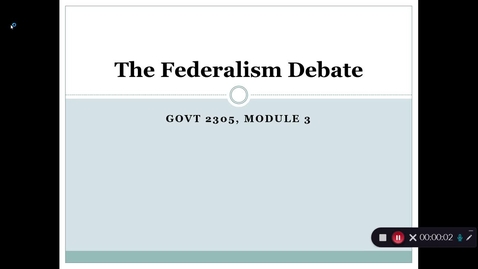 Thumbnail for Federalism Debate, September 2020