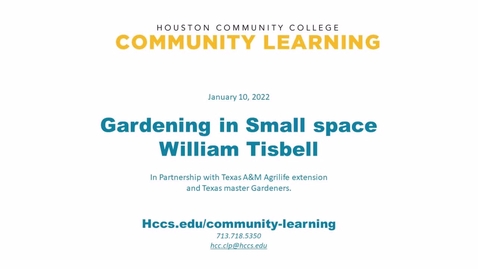 Thumbnail for Gardening in Small Space 2022