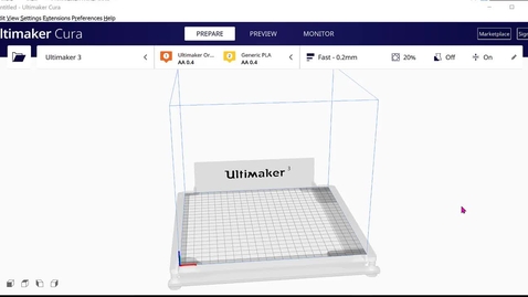 Thumbnail for entry Previewing your print in Cura before Printing