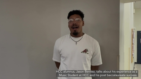 Thumbnail for Jason Benitez, Music Alumnus, Talks About His Experience at HCC