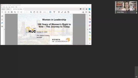 Thumbnail for entry Uploaded by Ruth Dunn: 100 Years of Women’s Right to Vote Webinar Fall 2020