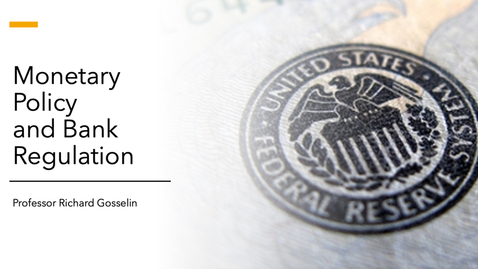 Thumbnail for Monetary Policy and Bank Regulation Spring 2020