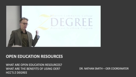 Thumbnail for entry OPEN EDUCATION RESOURCES - WHAT ARE OER?