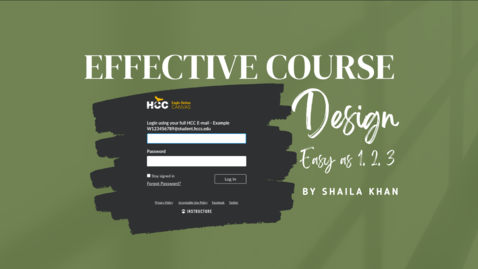 Thumbnail for entry CTLE Coffee Corner - Effective Course Design: Easy as 1 2 3